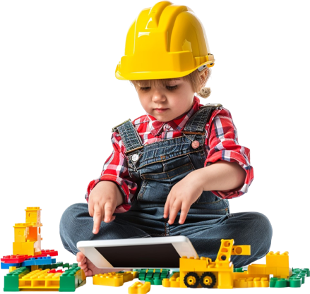 dziecko układające klocki