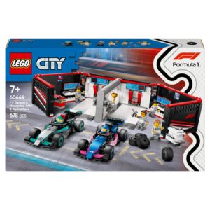 klocki LEGO CITY F1 60444 Garaż i bolidy Mercedes-AMG i Alpine
